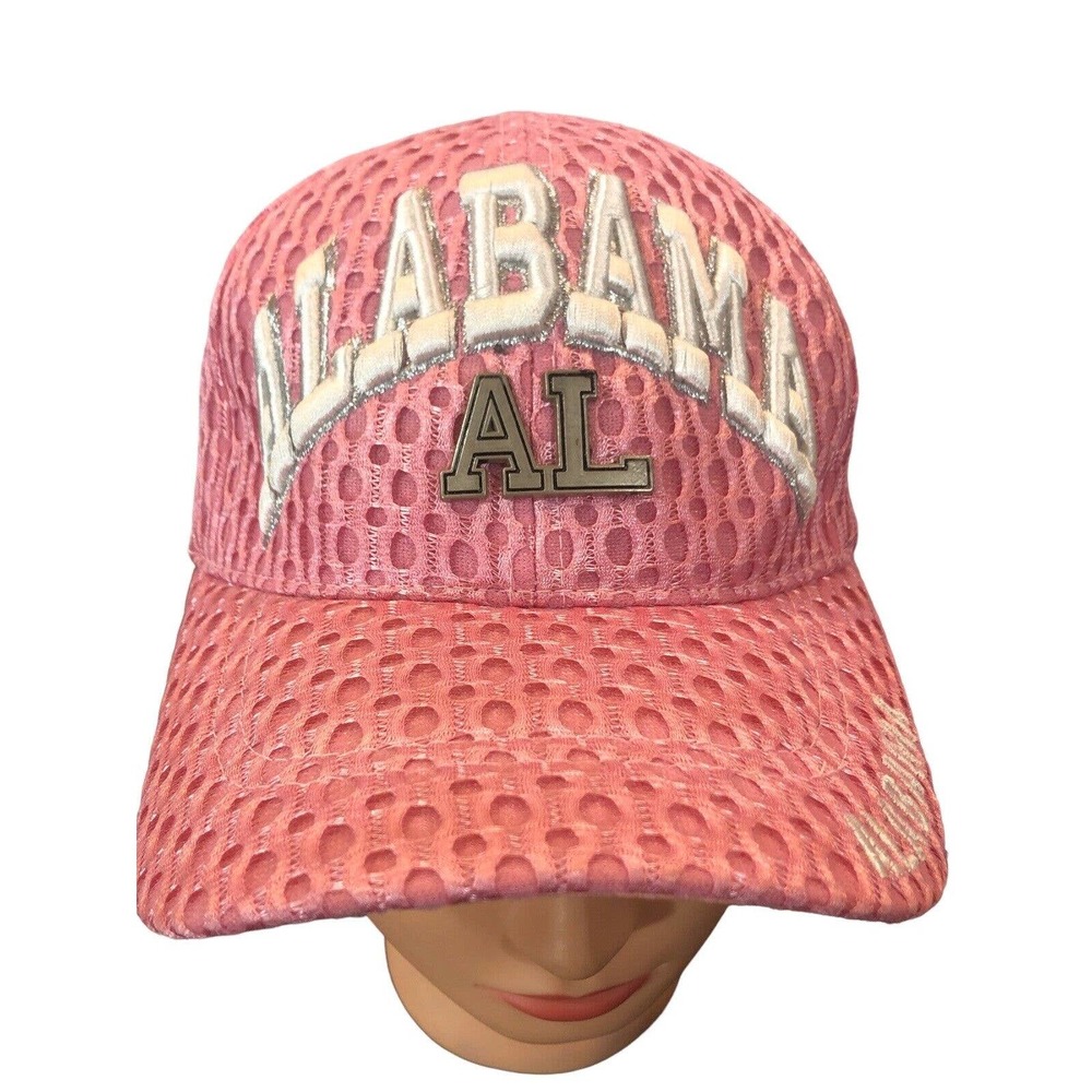 ALABAMA‎ AL Baseball Cap Hat Pink Adjustable Strapback Mesh Structured 6-Panel